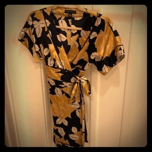 Silk Charmeuse Wrap Dress